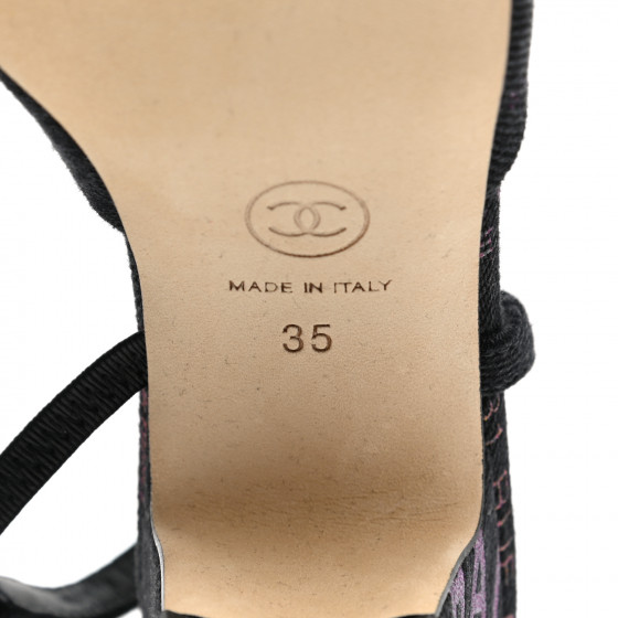 CHANEL デニム クロスストラップミュール Chanel 22P Mademoiselle Coco Sling CC Black Grey Denim