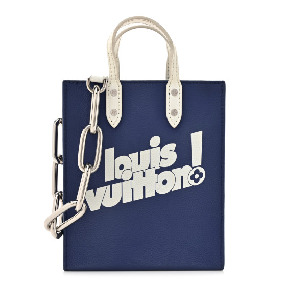 LOUIS VUITTON Calfskin Everyday LV Sac Plat XS Blue 1640771