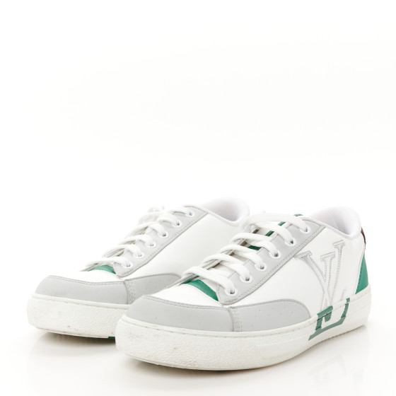 LOUIS VUITTON Calfskin Monogram Charlie Sneakers 38 White