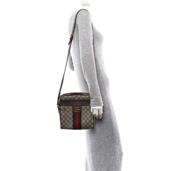 GUCCI GG Supreme Monogram Web Small Ophidia Messenger Bag