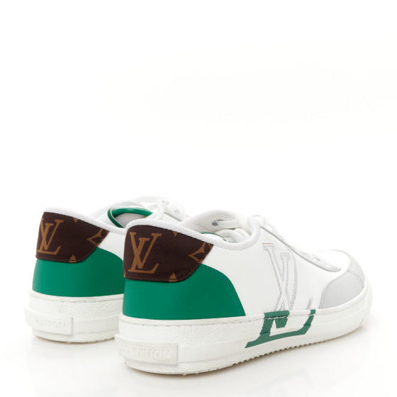 LOUIS VUITTON Calfskin Monogram Charlie Sneakers 38 White