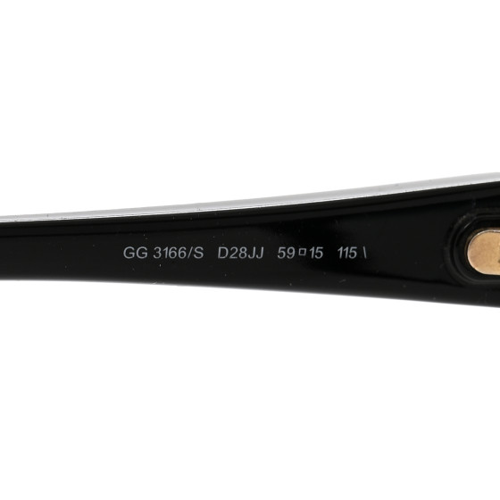 GUCCI Web GG3166/S Sunglasses Black 1641994 | FASHIONPHILE