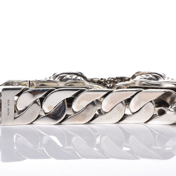 ●STERLING G GUCCI | VINTAGE STERLING SILVER BOX WITH CHAIN MOTIF