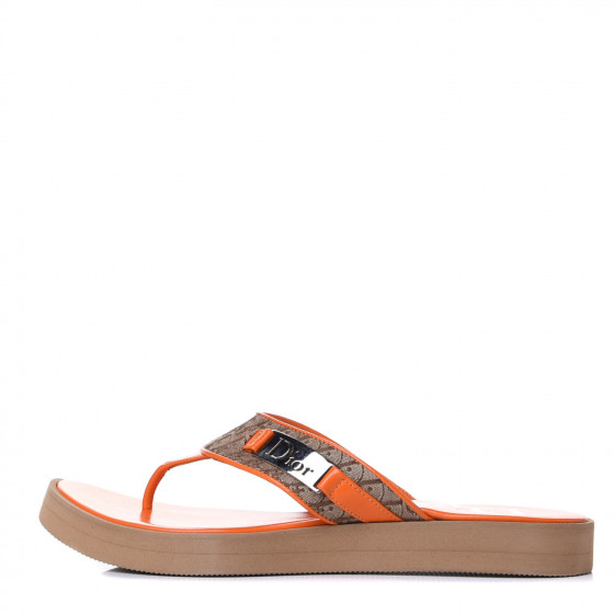Dior/トロッター ビーサン/36 Dior Trotter Logo Thong Sandals #36 US 6 Low Heels Pink