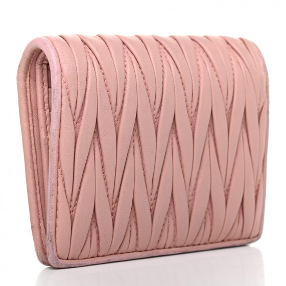 小物 Archive miu miu compact wallet pink Miu Miu Pink Leather Madras Compact Wallet Miu Miu | TLC US