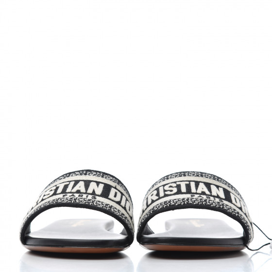 Christian Dior DWAY キャンバス サンダル ミュール ロゴ Buy Luxury Christian Dior Canvas Embroidered Dway Mules