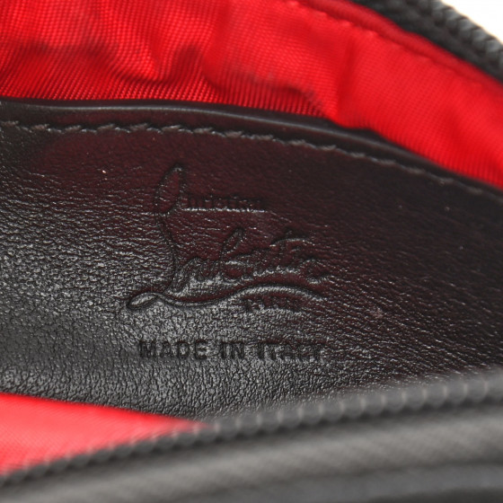 CHRISTIAN LOUBOUTIN Calfskin Spiked Paris NYC Belt Bag Black