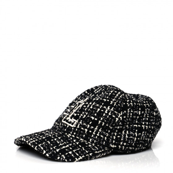 SAINT LAURENT ツイードキャップ SAINT LAURENT - YSL ブラックツイード ベースボールキャップ 57