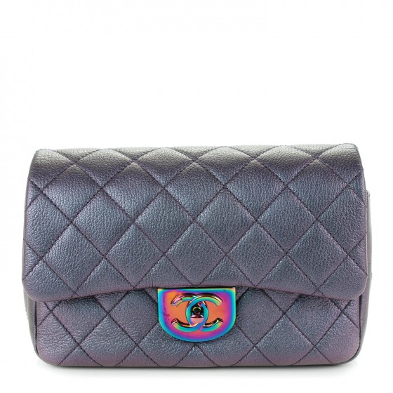 Chanel Classic Single Flap Bag Quilted Iridescent Calfskin Mini at