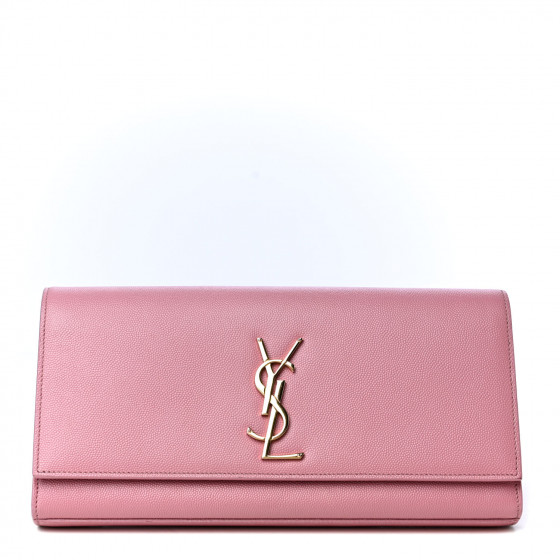 【送料&関税込】Saint Laurent Pastel Pink Leather Court Clas SAINT LAURENT Grain De Poudre Classic Monogram Cassandre