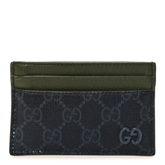 グッチ財布 GUCCI GG Supreme Monogram Bi-Color Card Holder Black 1588642