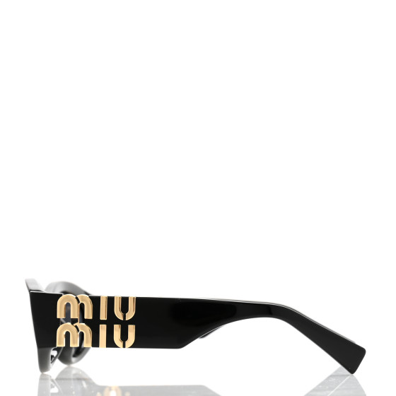 MIU MIU Acetate Miu Glimpse Sunglasses SMU11W Black Slate