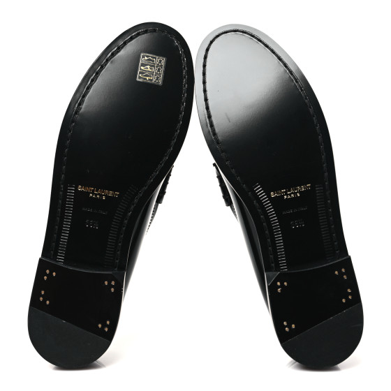 SAINT LAURENT Glazed Calfskin Chunky Le Loafer Penny