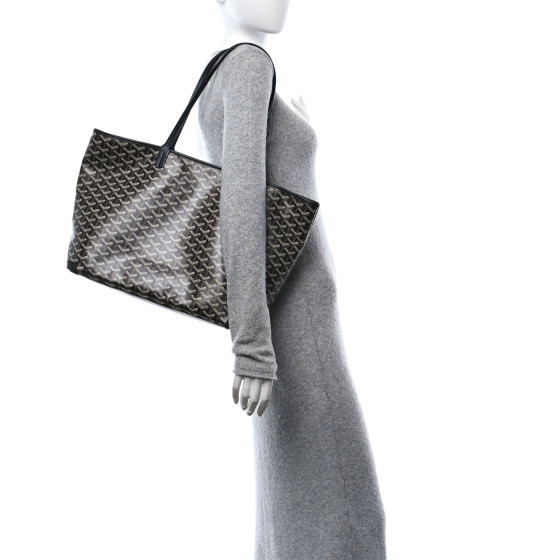 GOYARD 黒 トート 傷あり GOYARD Goyardine Reversible Mini Anjou Black 1661918