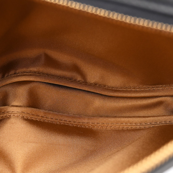 HERMES Silk Sursoie To Go Pouch Bleu Marine Craie Black
