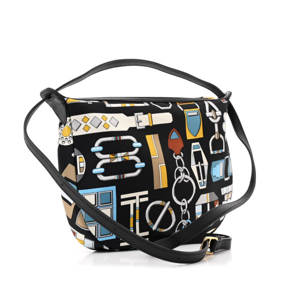 【Bleu Marine / Craie / Noir】HERMES Sursoie To Go バッグ HERMES Silk Sursoie To Go Pouch Bleu Marine Craie Black