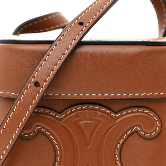 CELINE Smooth Calfskin Small Cuir Triomphe Box Tan 1662095