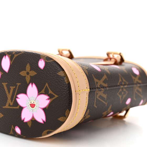 LOUIS VUITTON LV X TM Monogram Cherry Blossom Nano Bucket