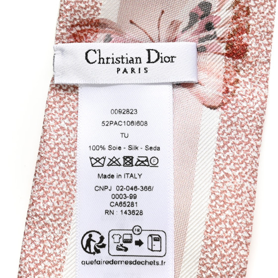 【日本未入荷！】Dior Sjaal met Dior Camo Papillon-motief CHRISTIAN DIOR Silk Camo Papillon Mitzah Scarf Pink 1660393