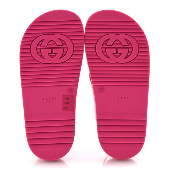 GUCCI Calfskin Elizabeth Nappa Charlotte Logo Slingback