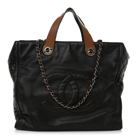 【CHANEL】シャネル イン ザ ミックストート★ in the mix tote CHANEL Iridescent Calfskin In the Mix Tote Black 1654936