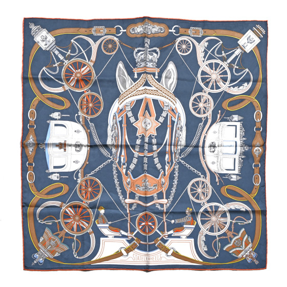 ＊大人気♪＊【HERMES】Stately Wheels スカーフ 90 stately-wheels-scarf-90--