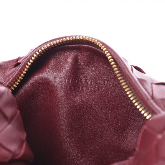 【関税&送料込】Bottega Veneta Burgundy Nappa Leather Mini J BOTTEGA VENETA Nappa Intrecciato Mini Jodie Burgundy 617366
