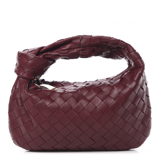 【関税&送料込】Bottega Veneta Burgundy Nappa Leather Mini J BOTTEGA VENETA Nappa Intrecciato Mini Jodie Burgundy 617366