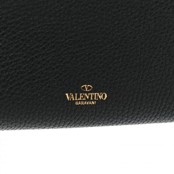 VALENTINO GARAVANI Pebbled Calfskin Rockstud Flip Lock