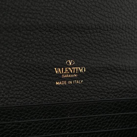 VALENTINO GARAVANI Pebbled Calfskin Rockstud Flip Lock