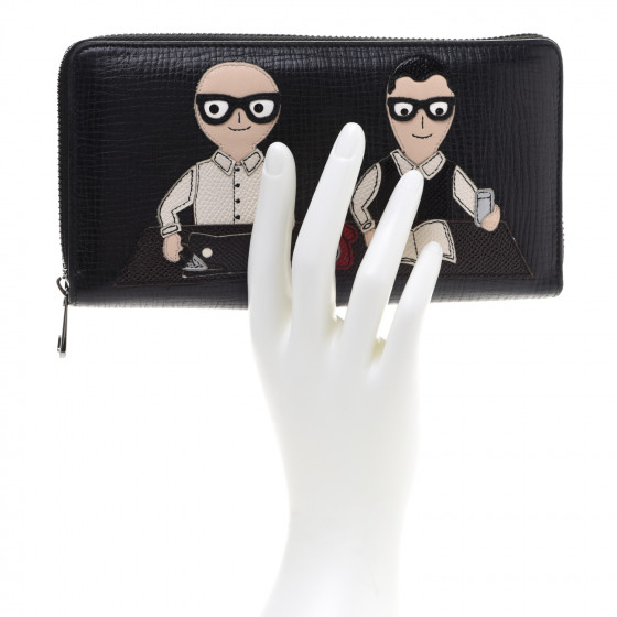 DOLCE & GABBANA Dauphine Family Patch Zip Around Wallet