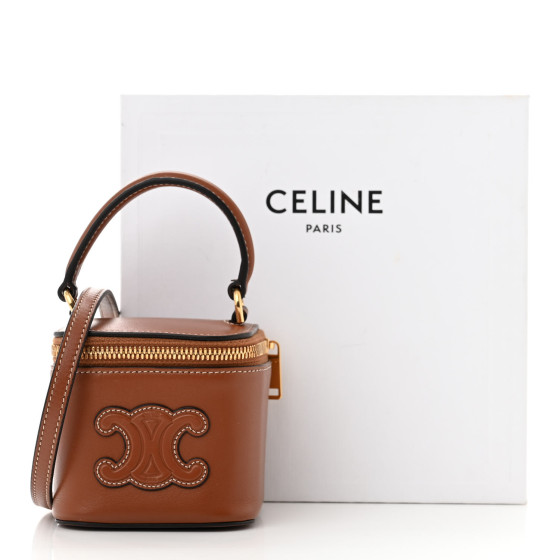 ショルダーバッグ・ポシェット × ヴィンテージ(中古) Celine Triomphe Mini Vanity Case Women's Mini vanity case in Triomphe canvas and calfskin