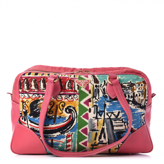 PRADA Canapa Semitracolla St Venez Tote Giada Peonia 733580