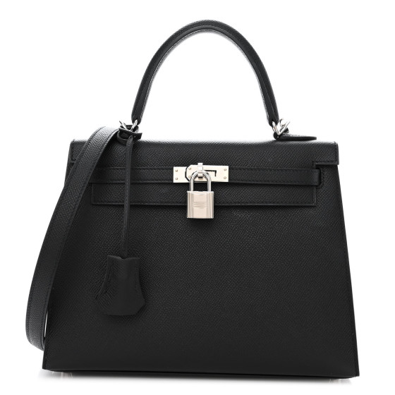 HERMES Epsom Kelly Sellier 25 Black