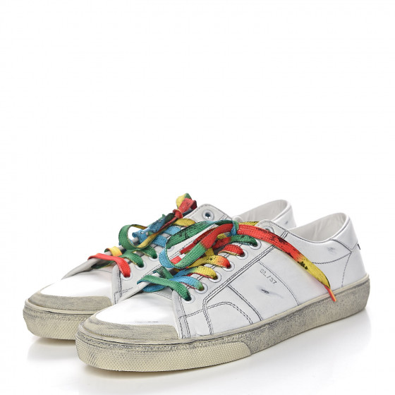 サンローラン SAINT LAURENT Calfskin Distressed Court Classic Surf Low Top