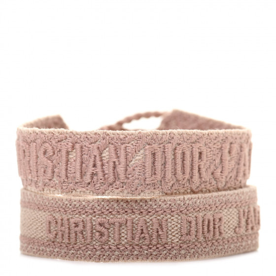 CHRISTIAN DIOR Woven Cotton J'Adior Friendship Bracelet Set