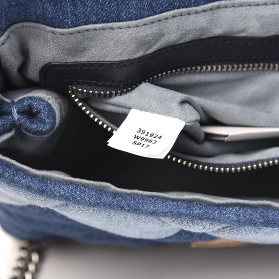 STELLA McCARTNEY Eco Denim Diamond Quilted Small Beckett