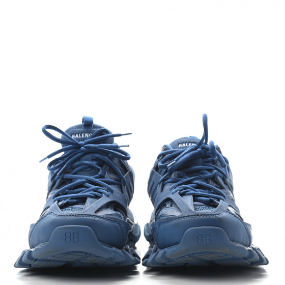 【BALENCIAGA】TRACK LED MESH スニーカー ★関税送料込み BALENCIAGA Mesh Nylon Mens Track LED Sneakers 44 Blue Grey