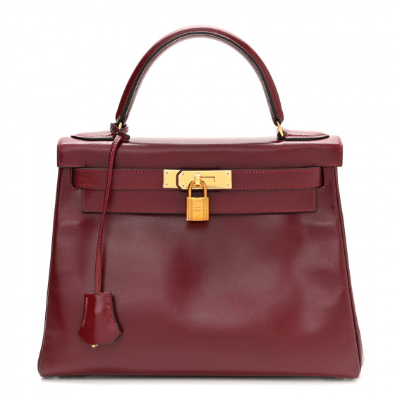 Hermes Red Box Calf Kelly Retourne 28