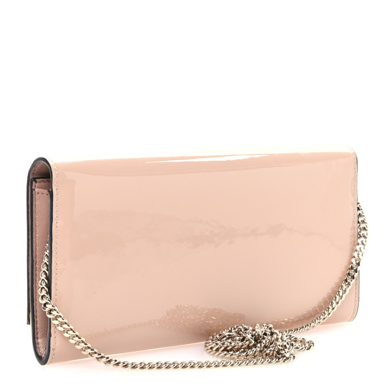70%オフセールJIMMY CHOO MILLA LLIC LEATHER CHAIN WALLET Jimmy Choo Madeline Cherie Crossbody Wallet on Chain Powder
