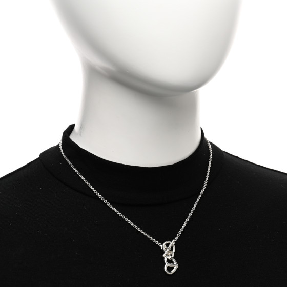 HERMES ネックレス pendant-chane-slv HERMES Sterling Silver Chaine D'Ancre Heart Toggle Necklace