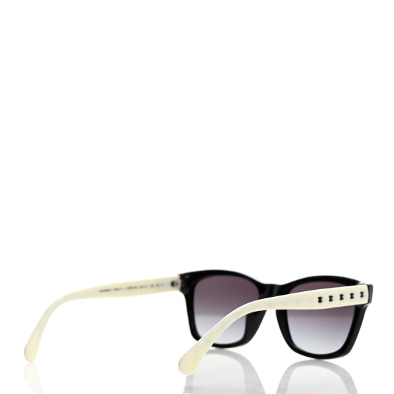 CHANEL Acetate Quilted CC Square Sunglasses 5484-A White