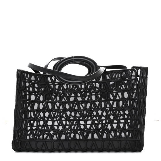 VALENTINO GARAVANI Toile Mesh Iconographe Goatskin Le