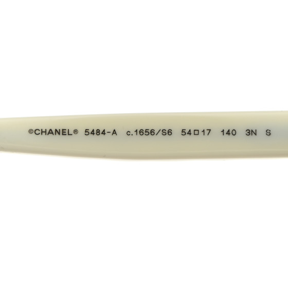 CHANEL Acetate Quilted CC Square Sunglasses 5484-A White