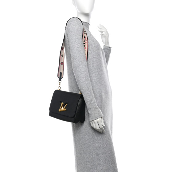 中古★Louis Vuitton Twist Handle Bag Epi★ LOUIS VUITTON Epi Twist Top Handle Shoulder Bag MM Black