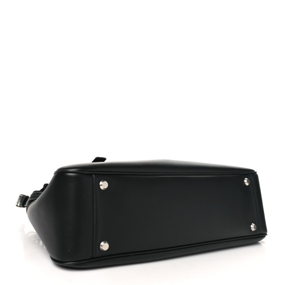 BALENCIAGA Smooth Calfskin Medium Bel Air Shoulder Bag Black