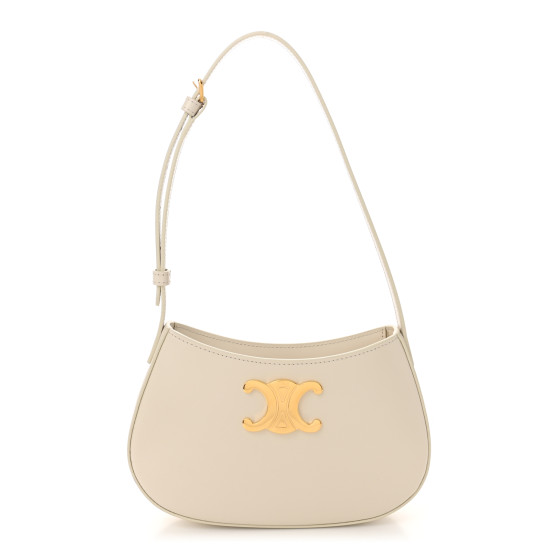 セリーヌ CELINE Shiny Calfskin Medium Tilly Triomphe Shoulder Bag
