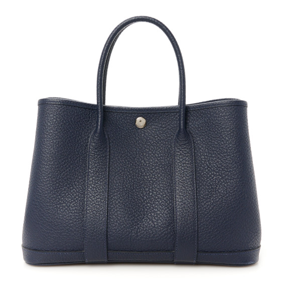 【レザー /BLEU NUIT】HERMES ガーデンパーティー30 TPM HERMES Negonda Garden Party 30 TPM Bleu Nuit 1650757