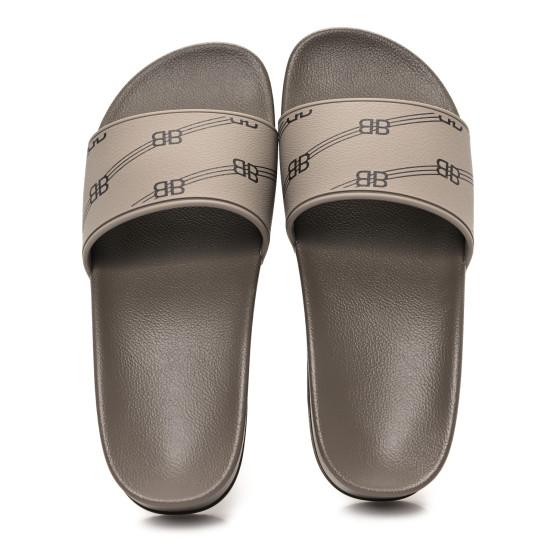 BALENCIAGA Rubber Logo Slide サンダル 42 BALENCIAGA Womens Black Rubber Logo Chunky Platform Slides