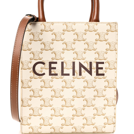 ★関税込★CELINE★Vertical Cabas in Triomphe Canvas Calfskin ☆関税込☆CELINE☆Vertical Cabas in Triomphe Canvas Calfskin
